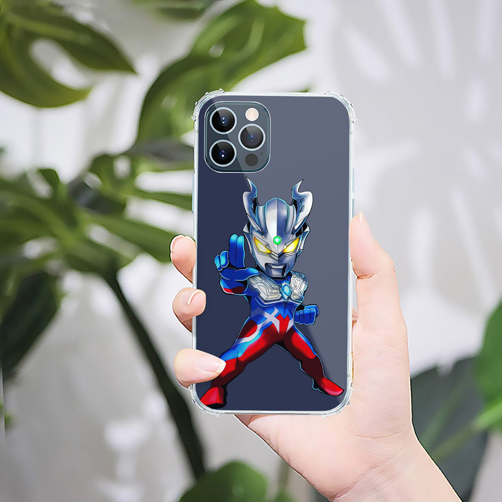 （画像用） ウルトラマン Ultraman 【iPhone 12シリーズ対応】透明スマホケース（クリアソフトケース）